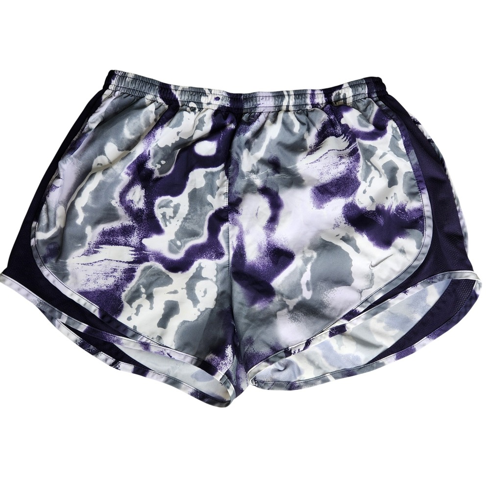 Nike Dri-FIT Tempo Running Shorts Womens Purple Marble Mesh Athleisure Sporty M